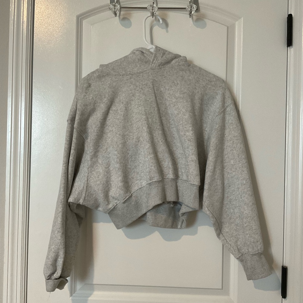 Gray Women's Cropped Hoodie